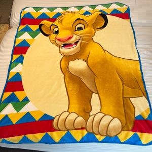 Disney The Lion King Soft Blanket Northwest Branded High Up Simba 47” by 38”